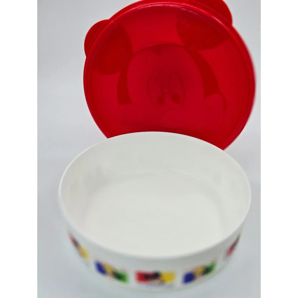 Vintage Tupperware Mickey Mouse Minnie Mouse 6pc Set Plate Bowl Cup Fork Spoon
